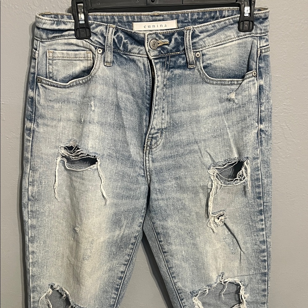 Eunina Faded Blue Denim Jeans